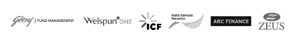 Logos of Godrej, Welspun, ICF, India Infoline, ARC Finance and Zeus